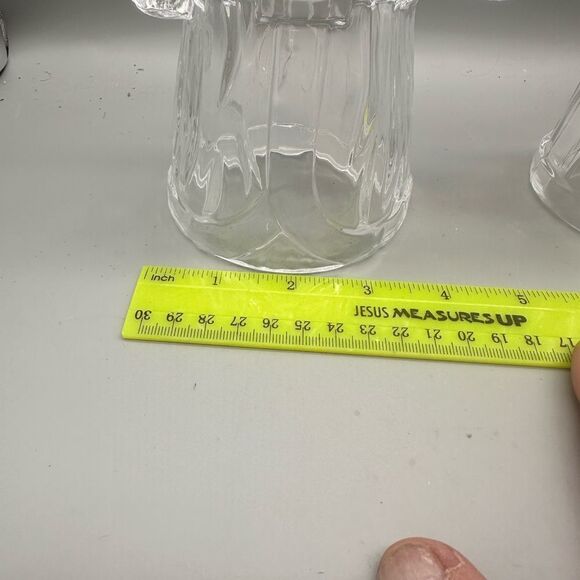 Vintage Imperial 24% lead crystal Santa Clause candlesticks - Picture 6 of 12